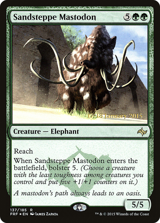 MAGIC: THE GATHERING  - Sandsteppe Mastodon (PRE-137) - Fate Reforged Promos Foil