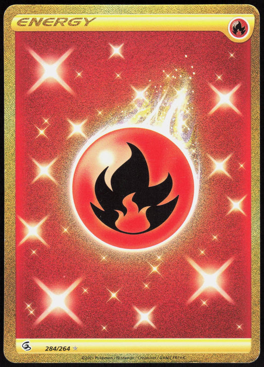 FIRE ENERGY 284/264 FUSION STRIKE POKEMON SECRET RARE HOLO LP