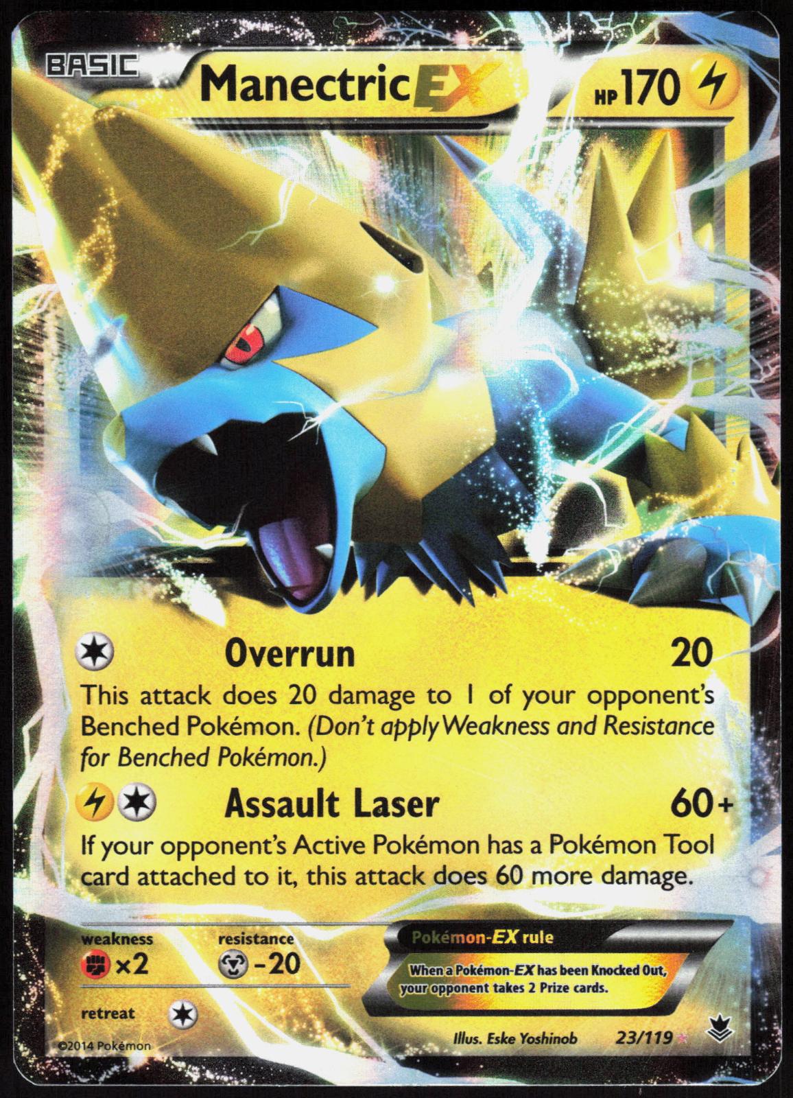MANECTRIC EX 23/119 PHANTOM FORCES POKEMON ULTRA RARE HOLO NM