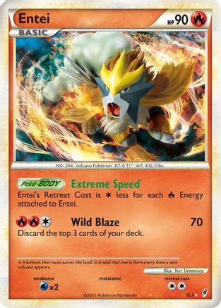 POKEMON TCG - Entei (Shiny) SL3 Call of Legends - Shiny Holo Rare