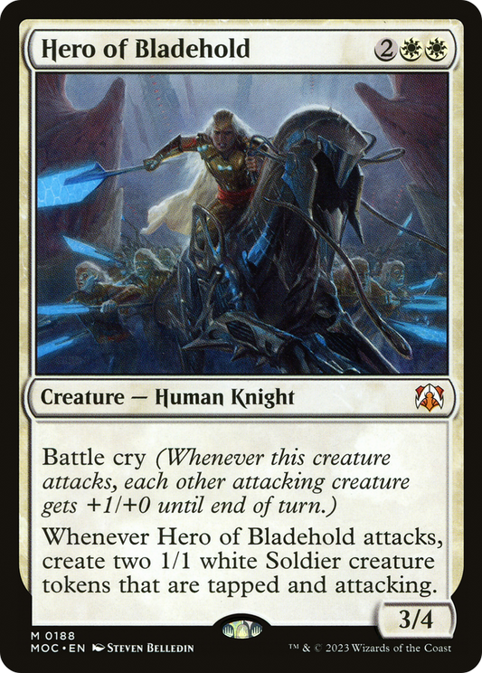 MAGIC: THE GATHERING  - Hero of Bladehold (MOC-188) - March of the Machine Commander