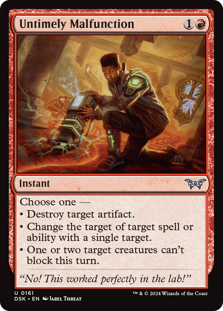 MAGIC: THE GATHERING  - Untimely Malfunction (DSK-161) - Duskmourn: House of Horror Foil