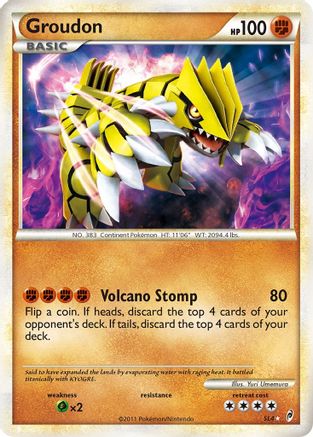 POKEMON TCG - Groudon (Shiny) SL4 Call of Legends - Shiny Holo Rare