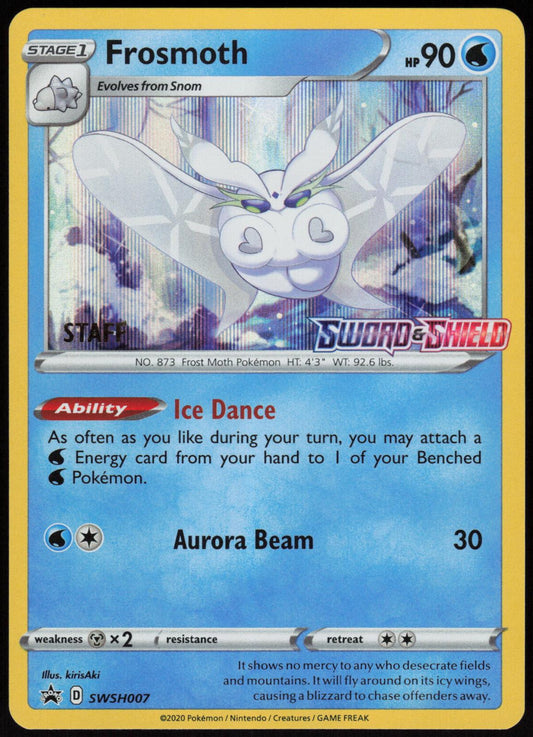 FROSMOTH (PRERELEASE) [STAFF] SWSH007 SWORD & SHIELD PROMO POKEMON PROMO HOLO NM
