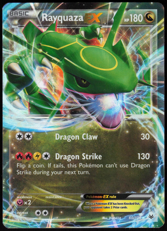 RAYQUAZA EX 60/108 ROARING SKIES POKEMON EX RARE HOLO MP