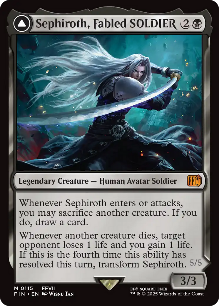 MAGIC: THE GATHERING  - Sephiroth, Fabled SOLDIER (FIN-115) - FINAL FANTASY Foil