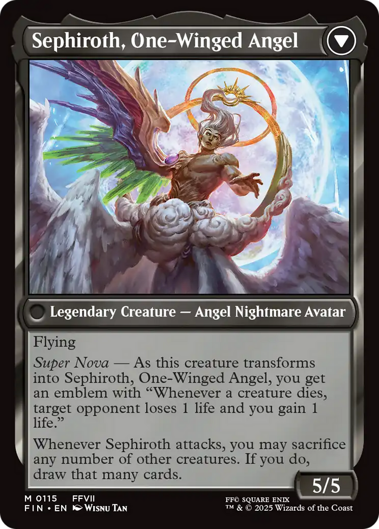 MAGIC: THE GATHERING  - Sephiroth, Fabled SOLDIER (FIN-115) - FINAL FANTASY Foil