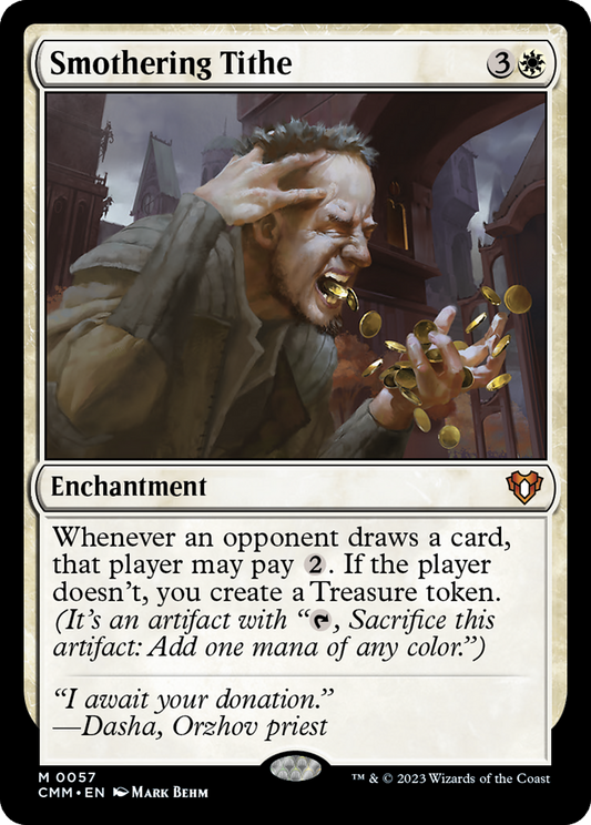 MAGIC: THE GATHERING  - Smothering Tithe (CMM-057) - Commander Masters