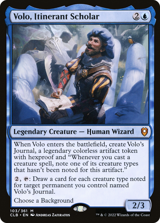 MAGIC: THE GATHERING  - Volo, Itinerant Scholar (CLB-103) - Commander Legends: Battle for Baldur's Gate