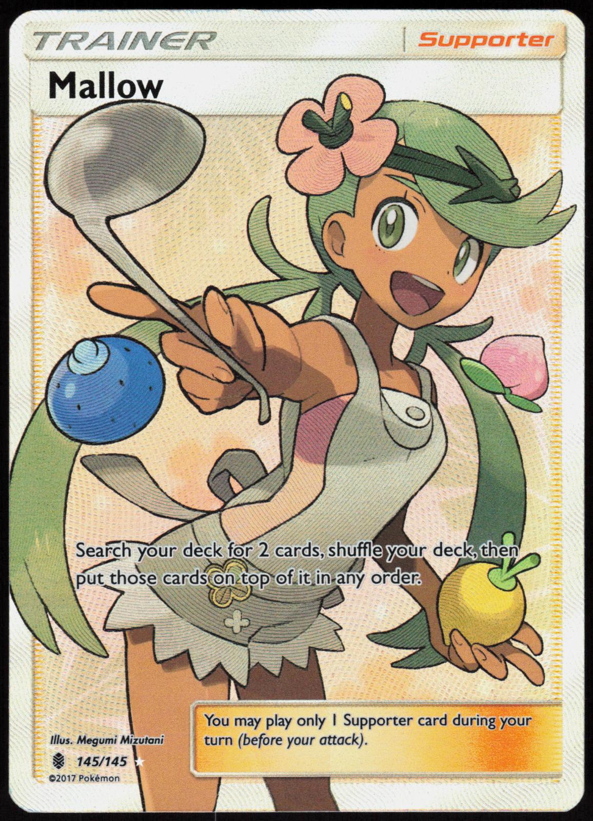 MALLOW (FULL ART) 145/145 GUARDIANS RISING POKEMON ULTRA RARE HOLO LP