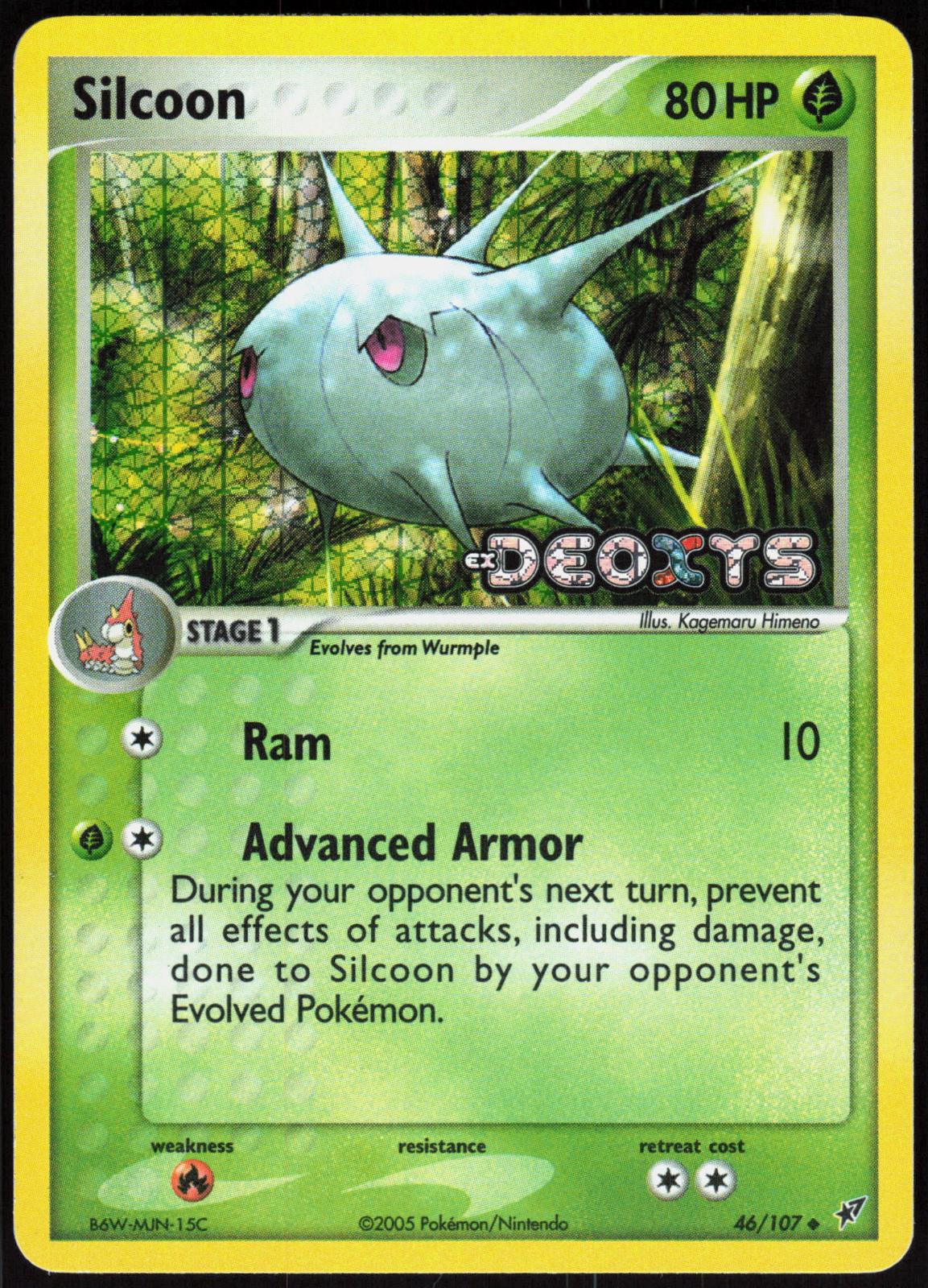 SILCOON 46/107 DEOXYS POKEMON UNCOMMON REVERSE HOLO LP