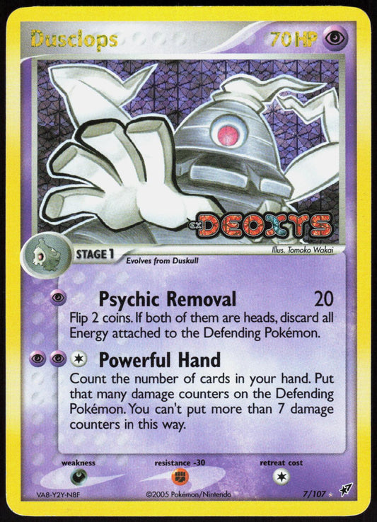 DUSCLOPS 7/107 DEOXYS POKEMON RARE REVERSE HOLO LP