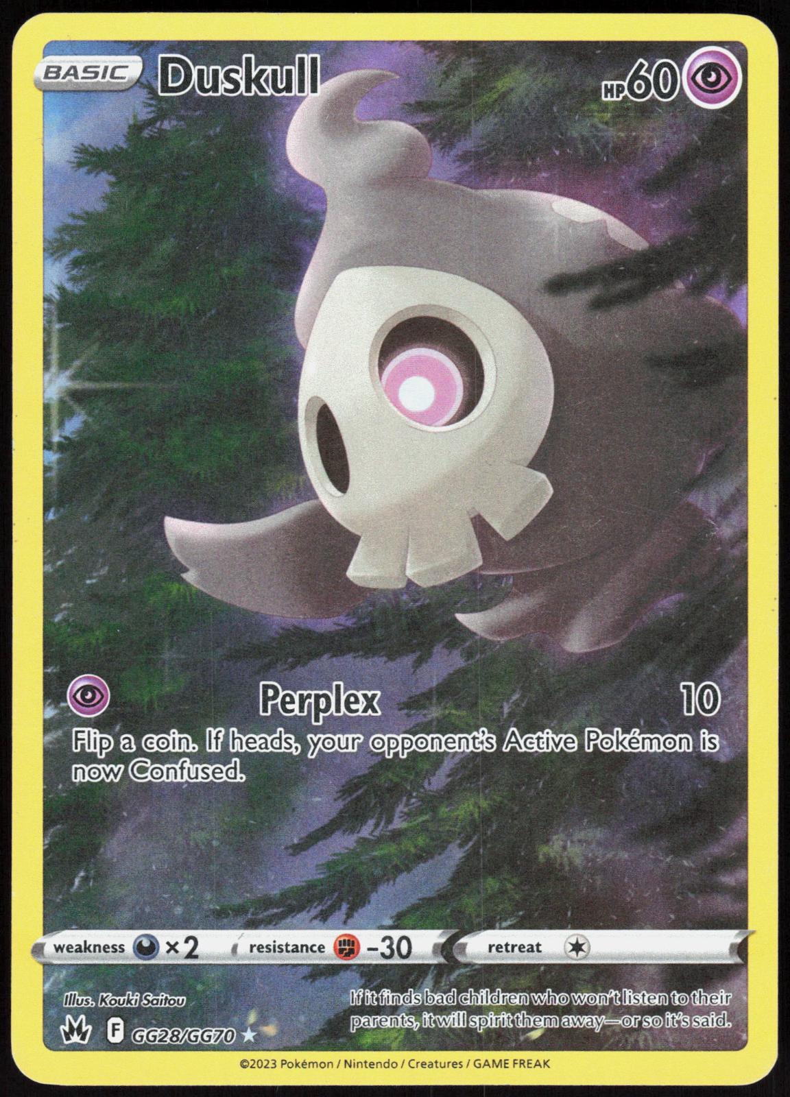 DUSKULL GG28/GG70 CROWN ZENITH GALARIAN GALLERY POKEMON HOLO LP