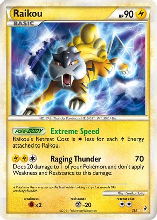 POKEMON TCG - Raikou (Shiny) SL9 Call of Legends - Shiny Holo Rare