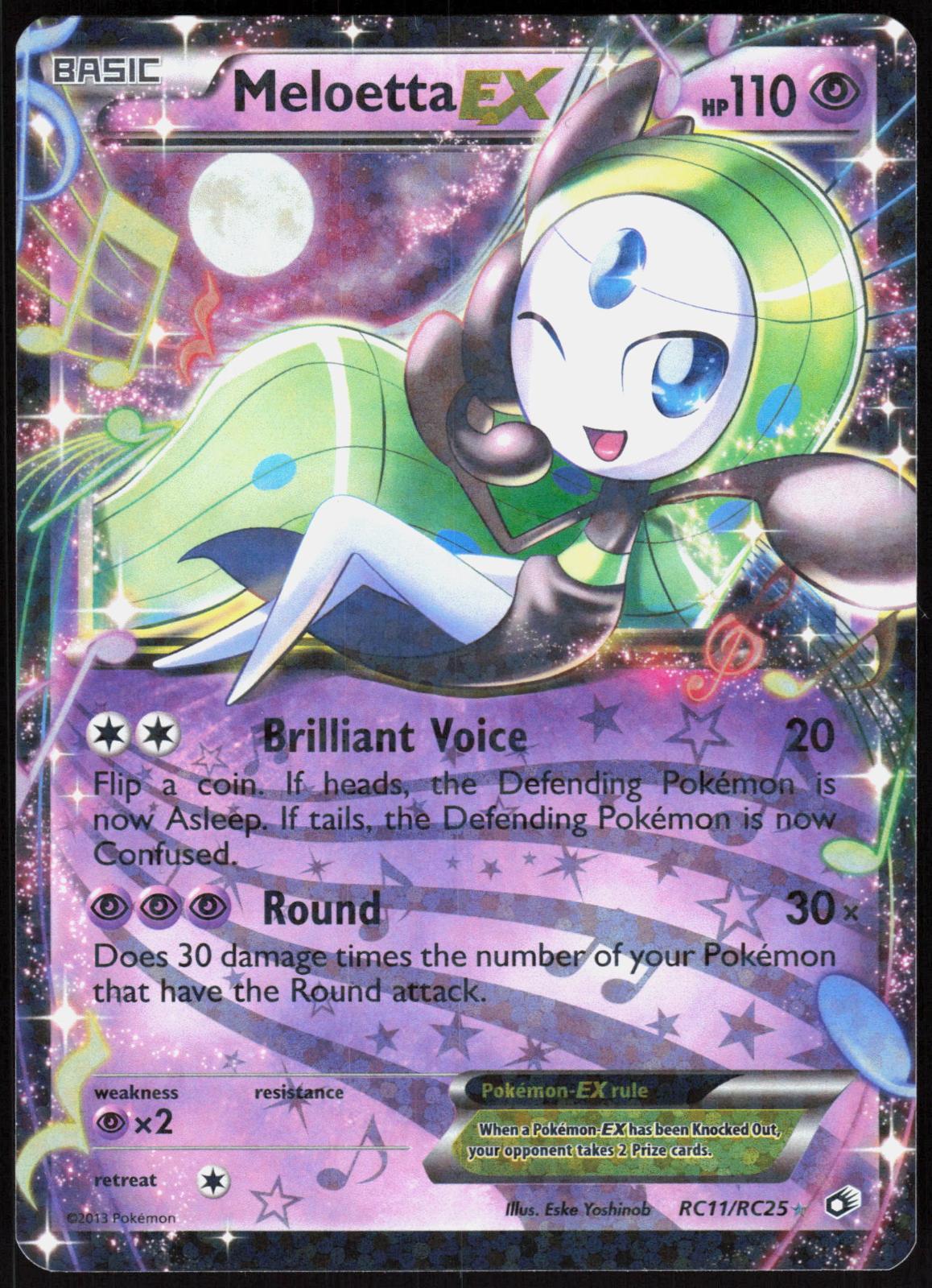 MELOETTA EX RC11/RC25 LEGENDARY TREASURES: RADIANT COLLECTION POKEMON HOLO LP