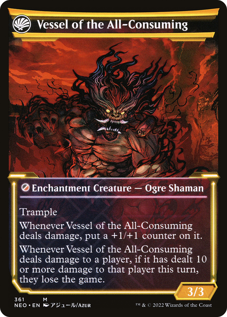 MAGIC: THE GATHERING  - Hidetsugu Consumes All (Showcase) (NEO-361) - Kamigawa: Neon Dynasty: (Showcase, fandfc) Foil