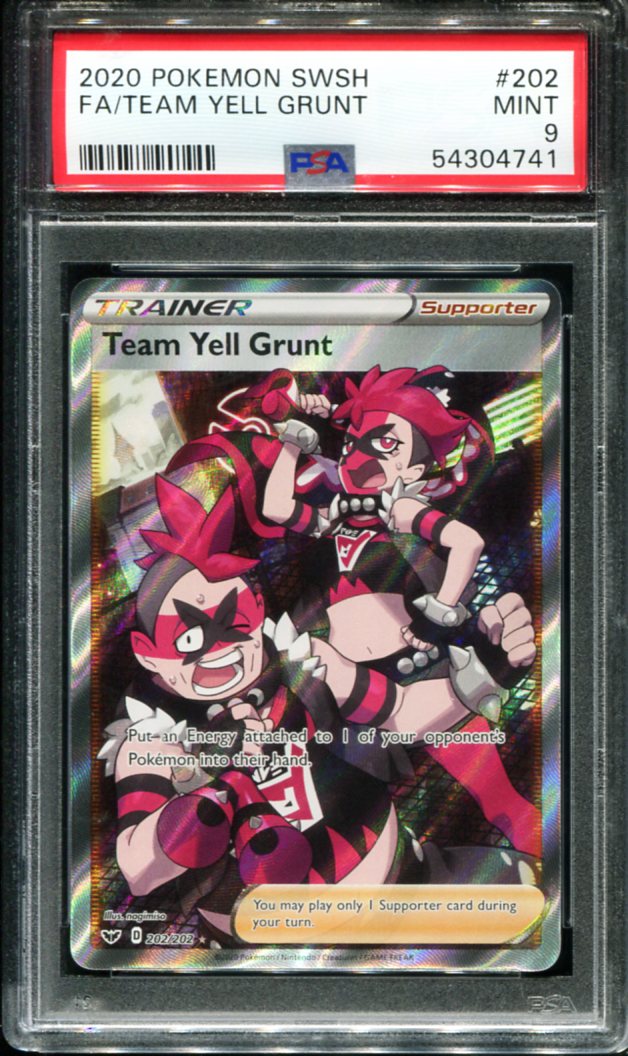 TEAM YELL GRUNT 202 PSA 9 POKEMON