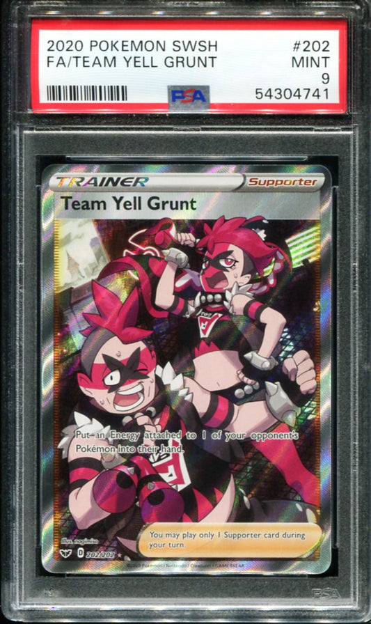 TEAM YELL GRUNT 202 PSA 9 POKEMON