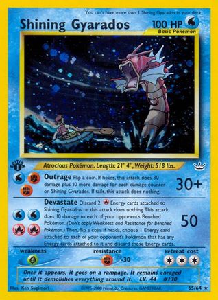 POKEMON TCG - Shining Gyarados 065 Neo Revelation - Secret Rare