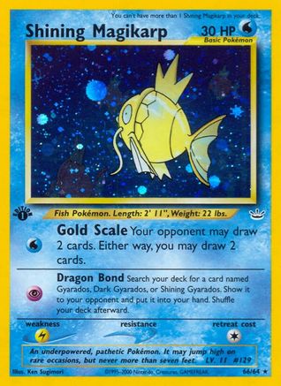 POKEMON TCG - Shining Magikarp 066 Neo Revelation - Secret Rare