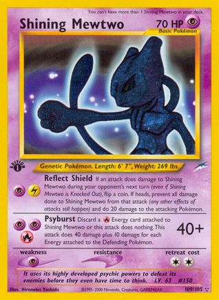 POKEMON TCG - Shining Mewtwo 109 Neo Destiny - Secret Rare