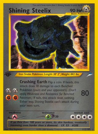 POKEMON TCG - Shining Steelix 112 Neo Destiny - Secret Rare
