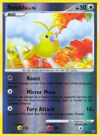 POKEMON TCG - Swablu (Shiny) SH5 Platinum - Shiny Holo Rare