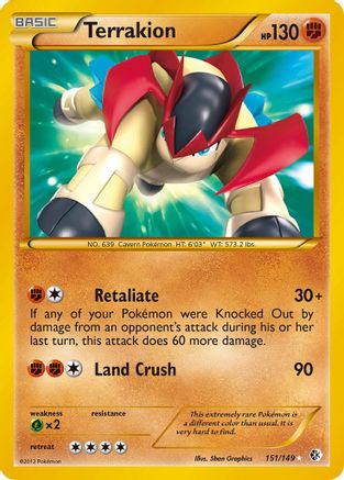 POKEMON TCG - Terrakion 151 Boundaries Crossed - Secret Rare
