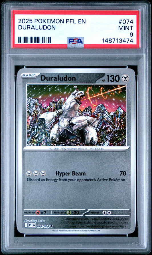 DURALUDON 074/094 PSA 9 PFL EN-PHANTASMAL FLAMES POKEMON