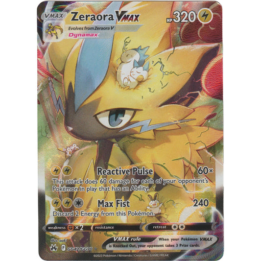 POKEMON TCG - ZERAORA VMAX GG42/GG70 CROWN ZENITH GALARIAN GALLERY