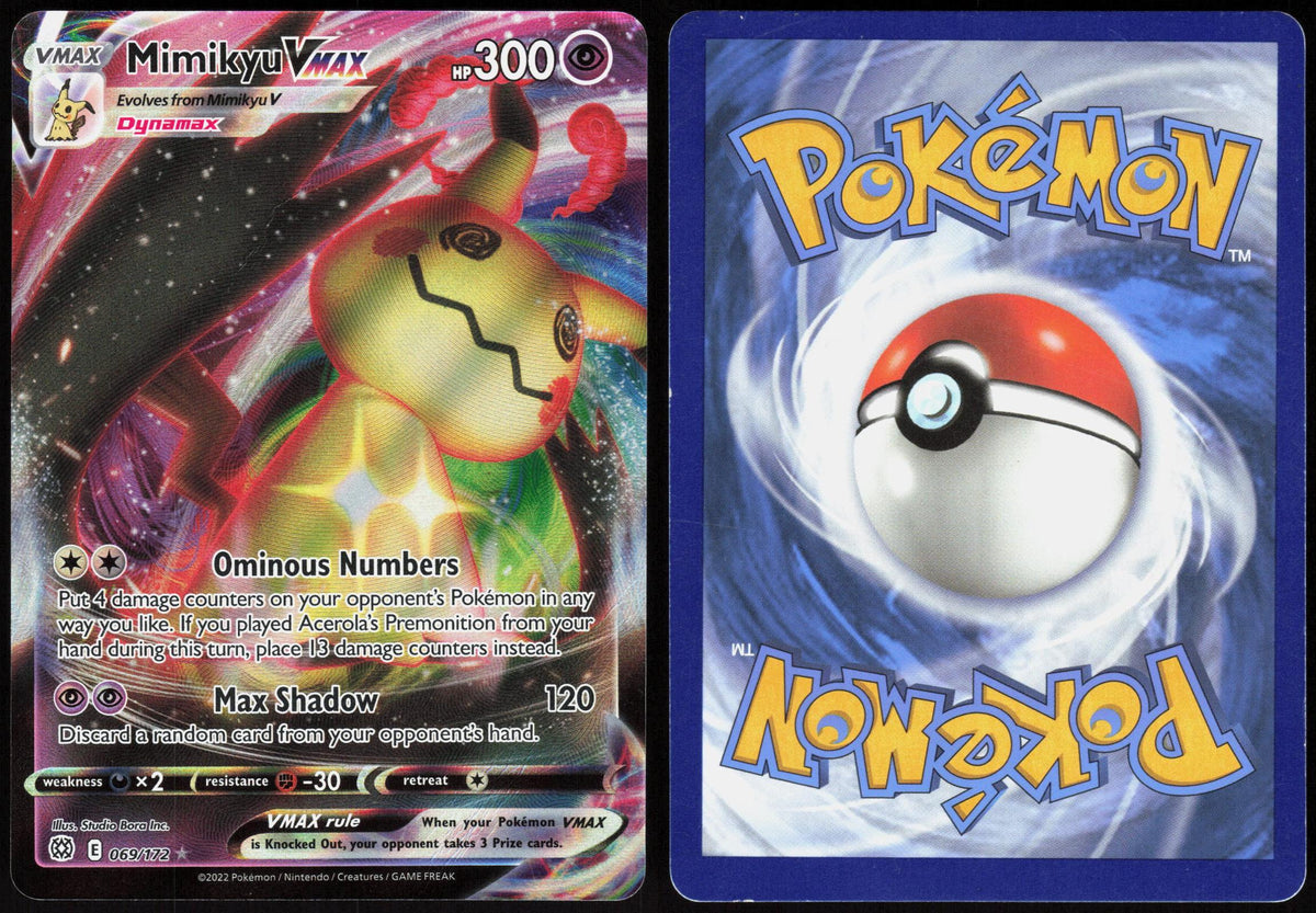 MIMIKYU VMAX 069/172 BRILLIANT STARS POKEMON ULTRA RARE HOLO MP