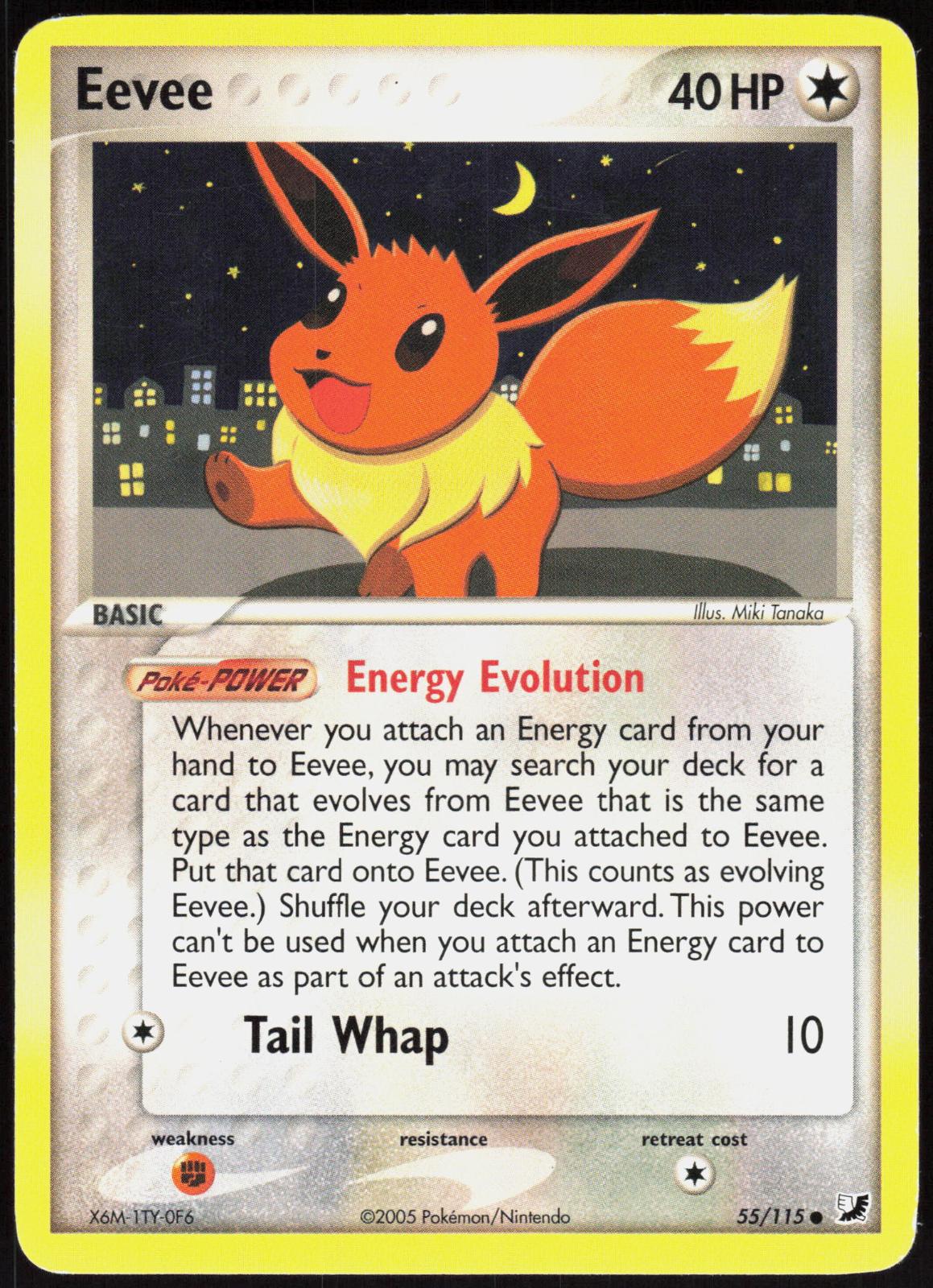 EEVEE 55/115 UNSEEN FORCES POKEMON COMMON MP
