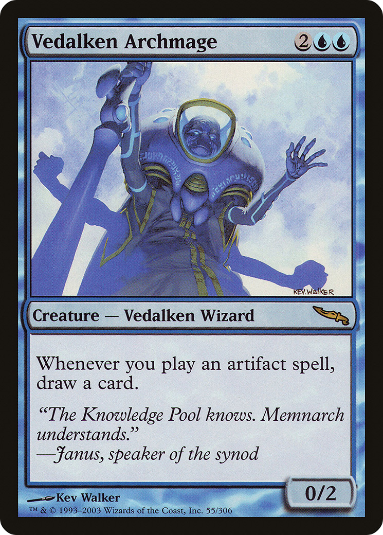 MAGIC: THE GATHERING  - Vedalken Archmage (MRD-055) - Mirrodin Foil
