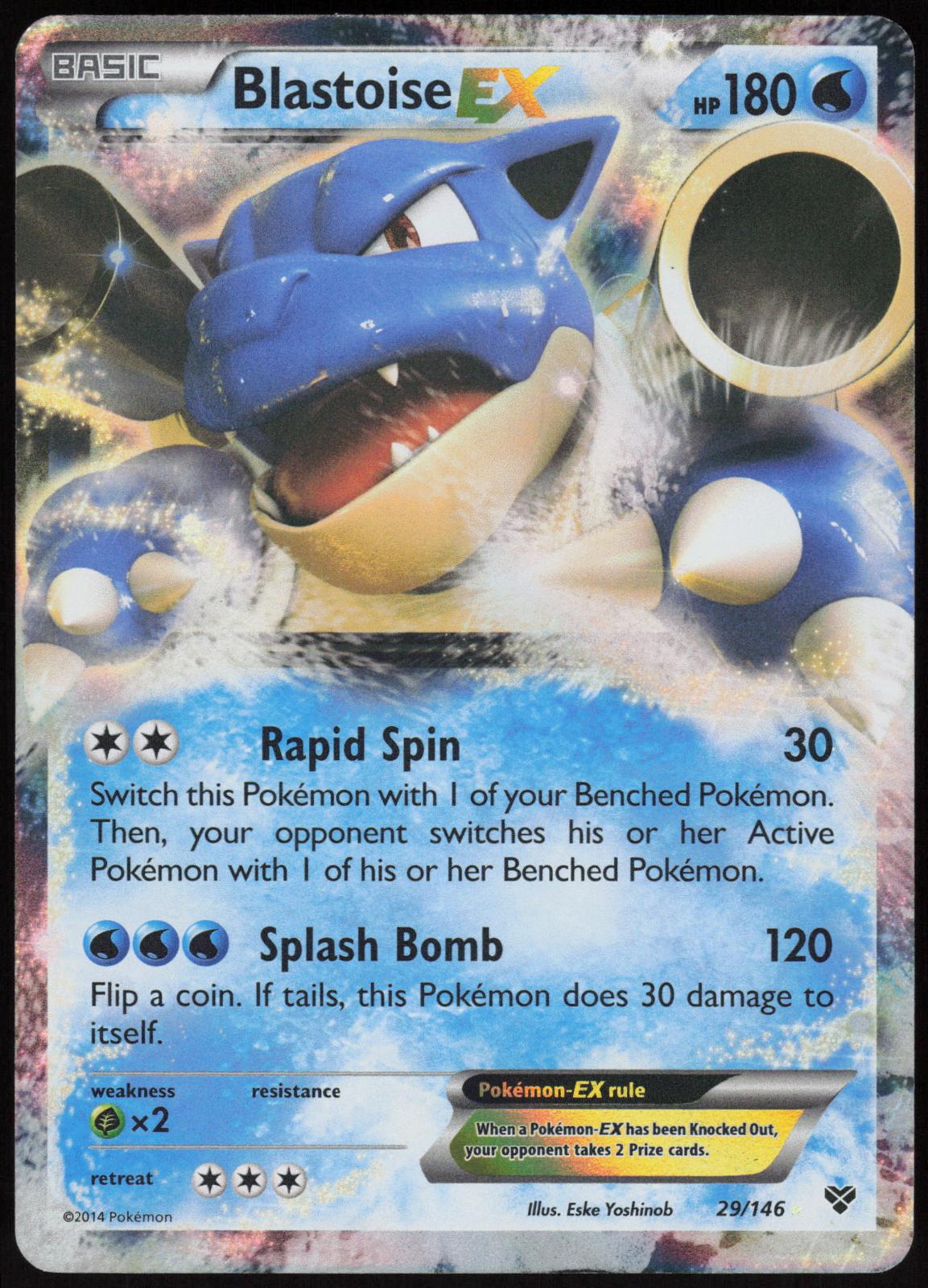 BLASTOISE EX 29/146 XY POKEMON EX RARE HOLO LP