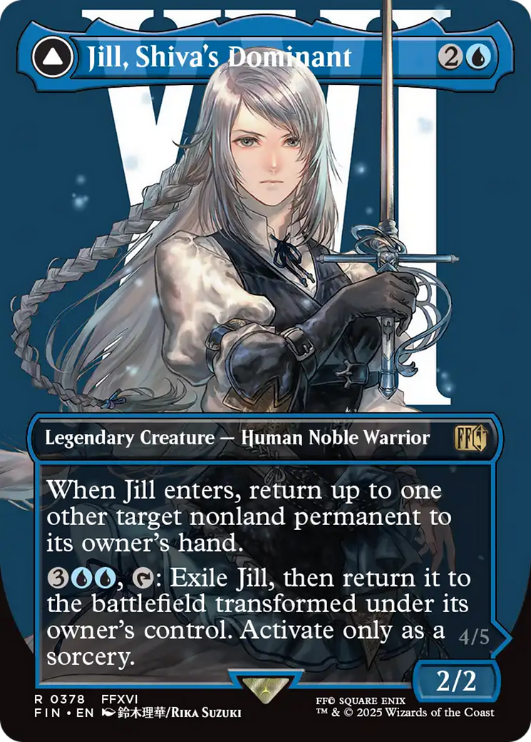 MAGIC: THE GATHERING  - Jill, Shiva's Dominant (Borderless) (FIN-378) - FINAL FANTASY: (enchantment)