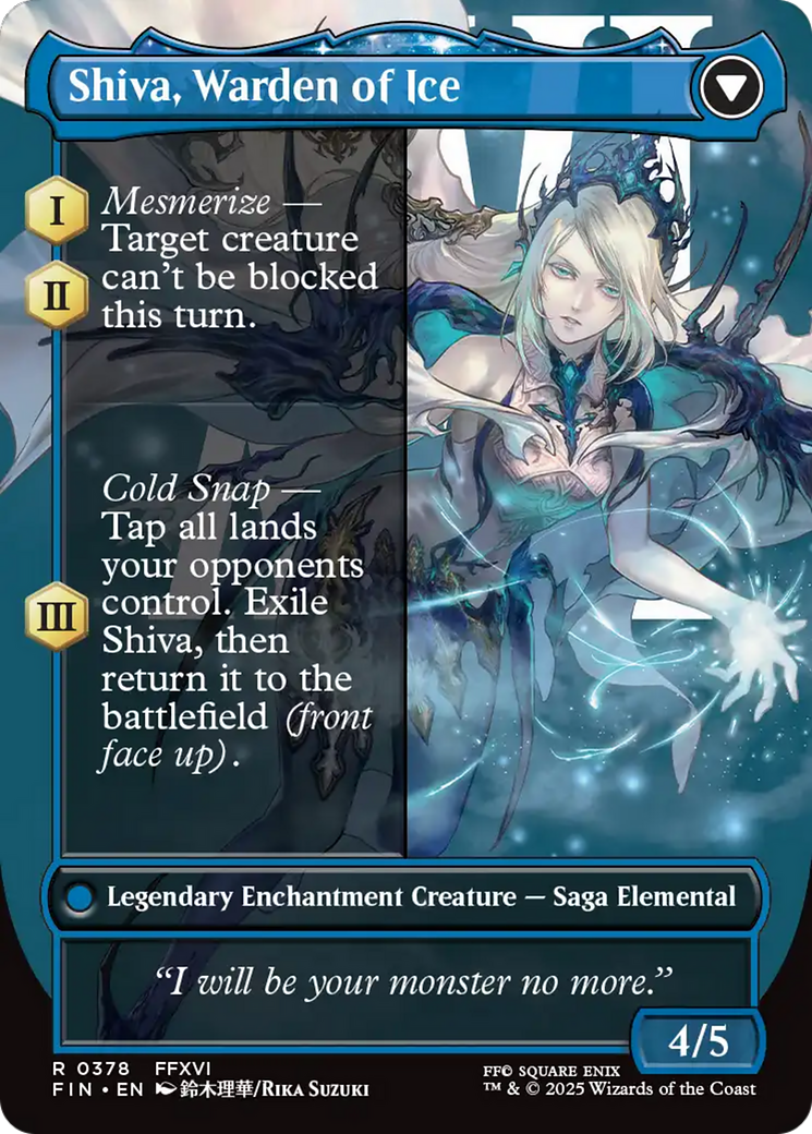 MAGIC: THE GATHERING  - Jill, Shiva's Dominant (Borderless) (FIN-378) - FINAL FANTASY: (enchantment)