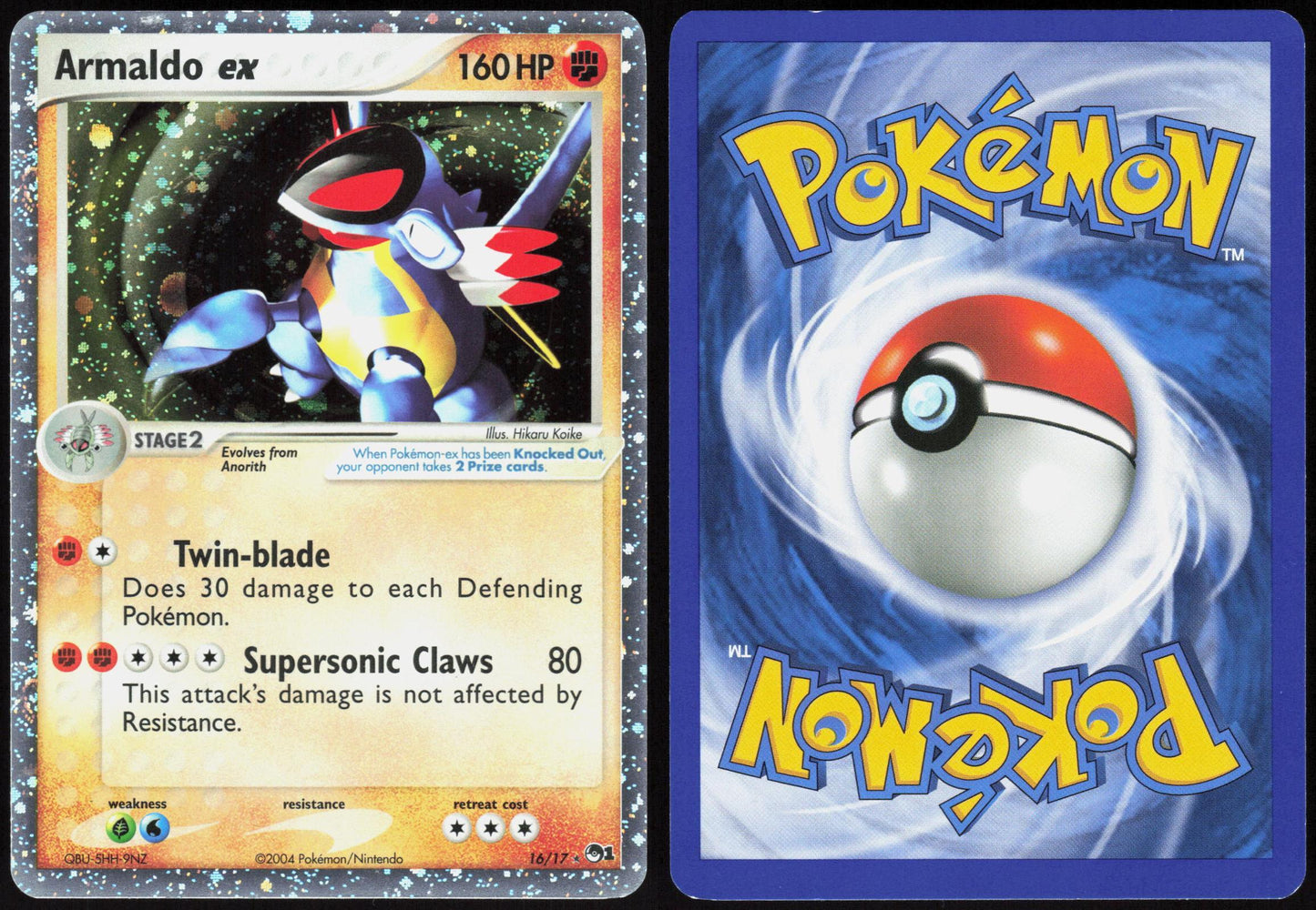 ARMALDO EX 16/17 POP SERIES 1 POKEMON RARE LP