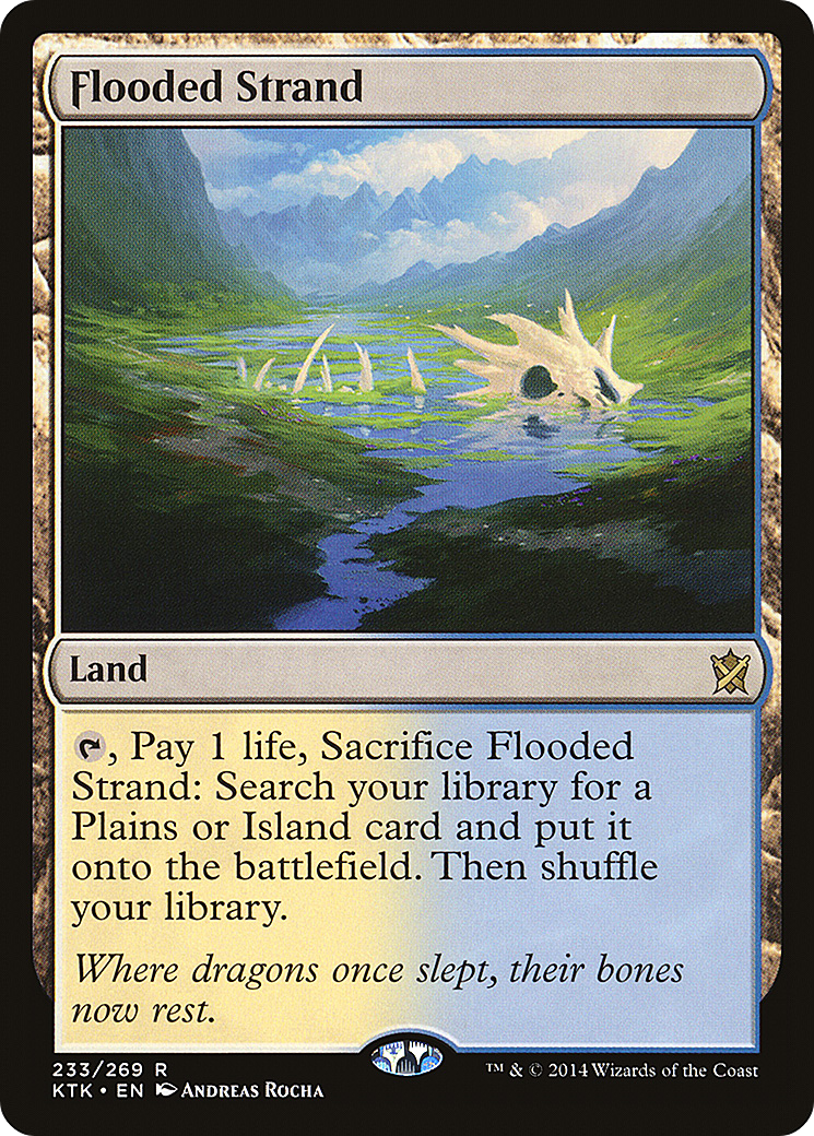 MAGIC: THE GATHERING  - Flooded Strand (KTK-233) - Khans of Tarkir