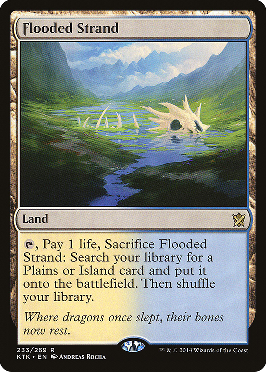 MAGIC: THE GATHERING  - Flooded Strand (KTK-233) - Khans of Tarkir