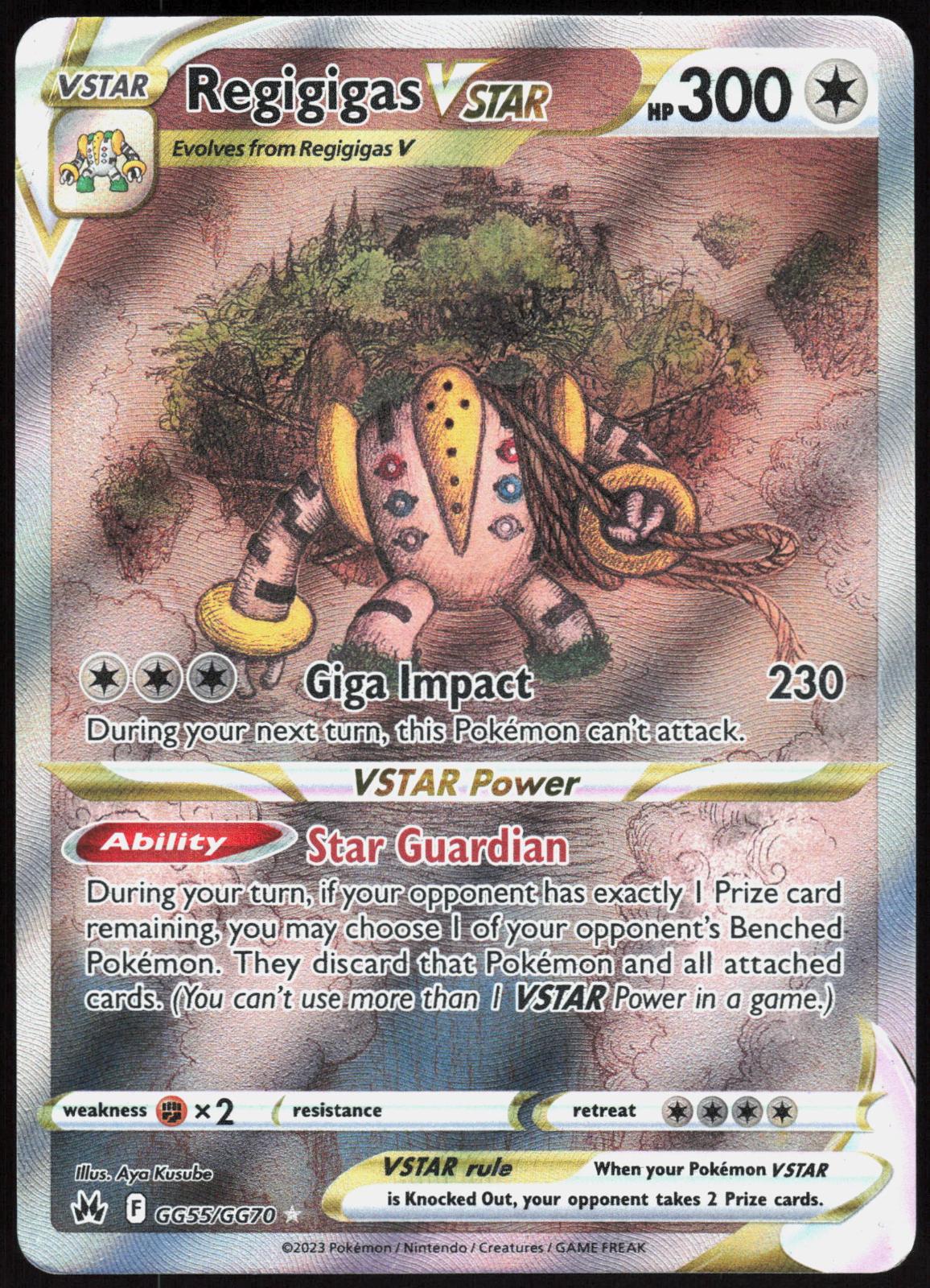 REGIGIGAS VSTAR GG55/GG70 CROWN ZENITH GALARIAN GALLERY POKEMON VSTAR RARE HP