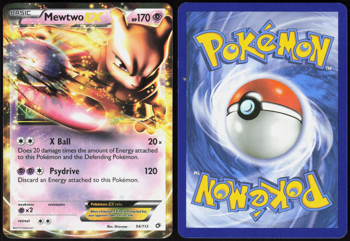 MEWTWO EX 54/113 LEGENDARY TREASURES POKEMON ULTRA RARE HOLO LP