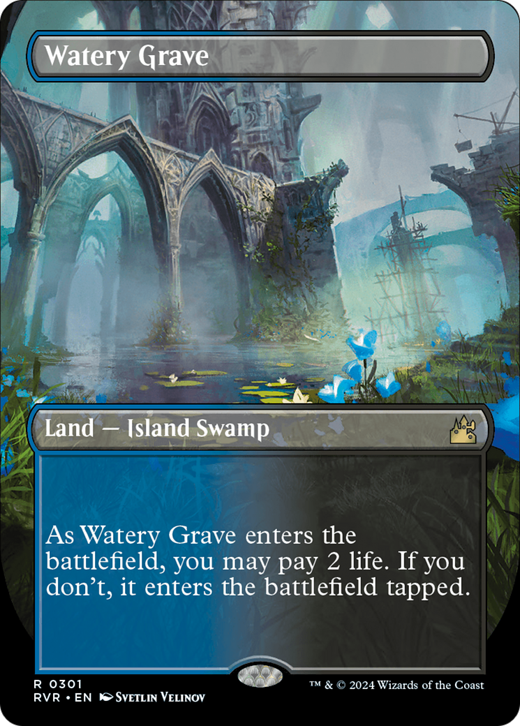 MAGIC: THE GATHERING  - Watery Grave (Borderless) (RVR-301) - Ravnica Remastered