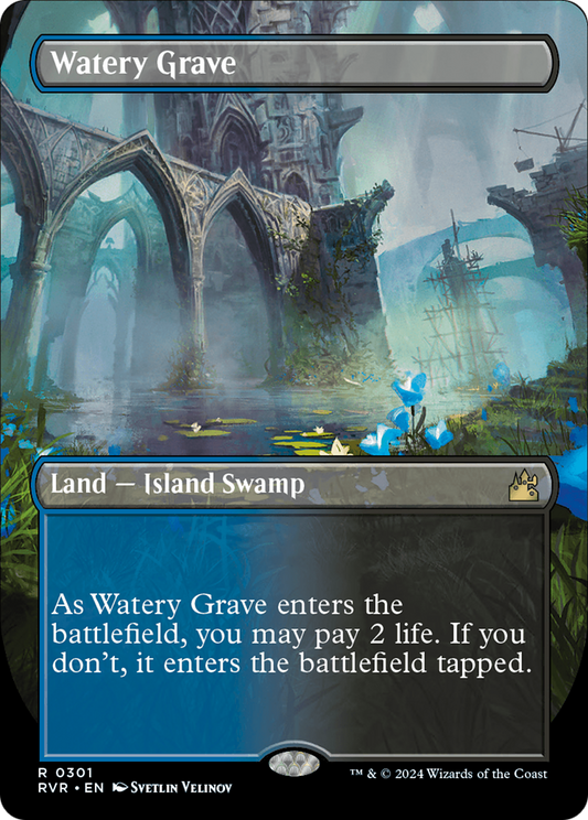 MAGIC: THE GATHERING  - Watery Grave (Borderless) (RVR-301) - Ravnica Remastered