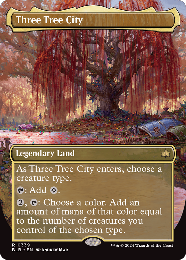 MAGIC: THE GATHERING  - Three Tree City (Borderless) (0339) (BLB-339) - Bloomburrow