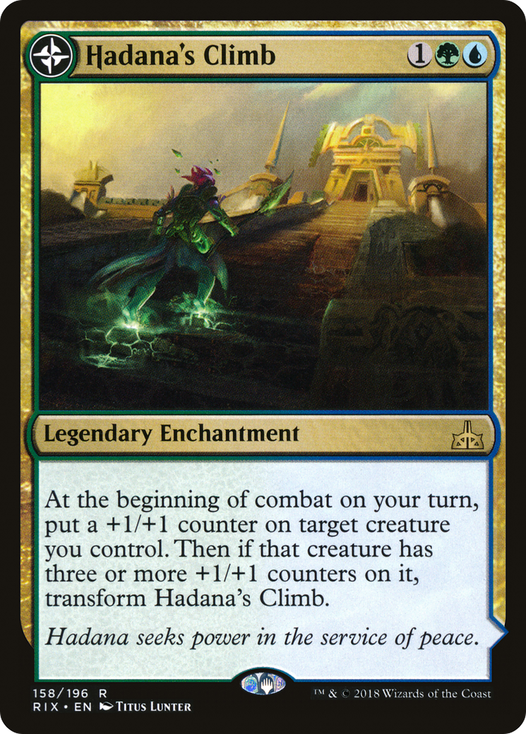MAGIC: THE GATHERING  - Hadana's Climb (RIX-158) - Rivals of Ixalan: (compasslanddfc) Foil