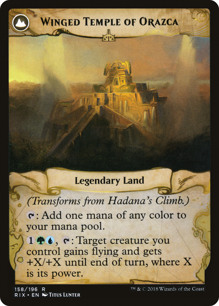 MAGIC: THE GATHERING  - Hadana's Climb (RIX-158) - Rivals of Ixalan: (compasslanddfc) Foil