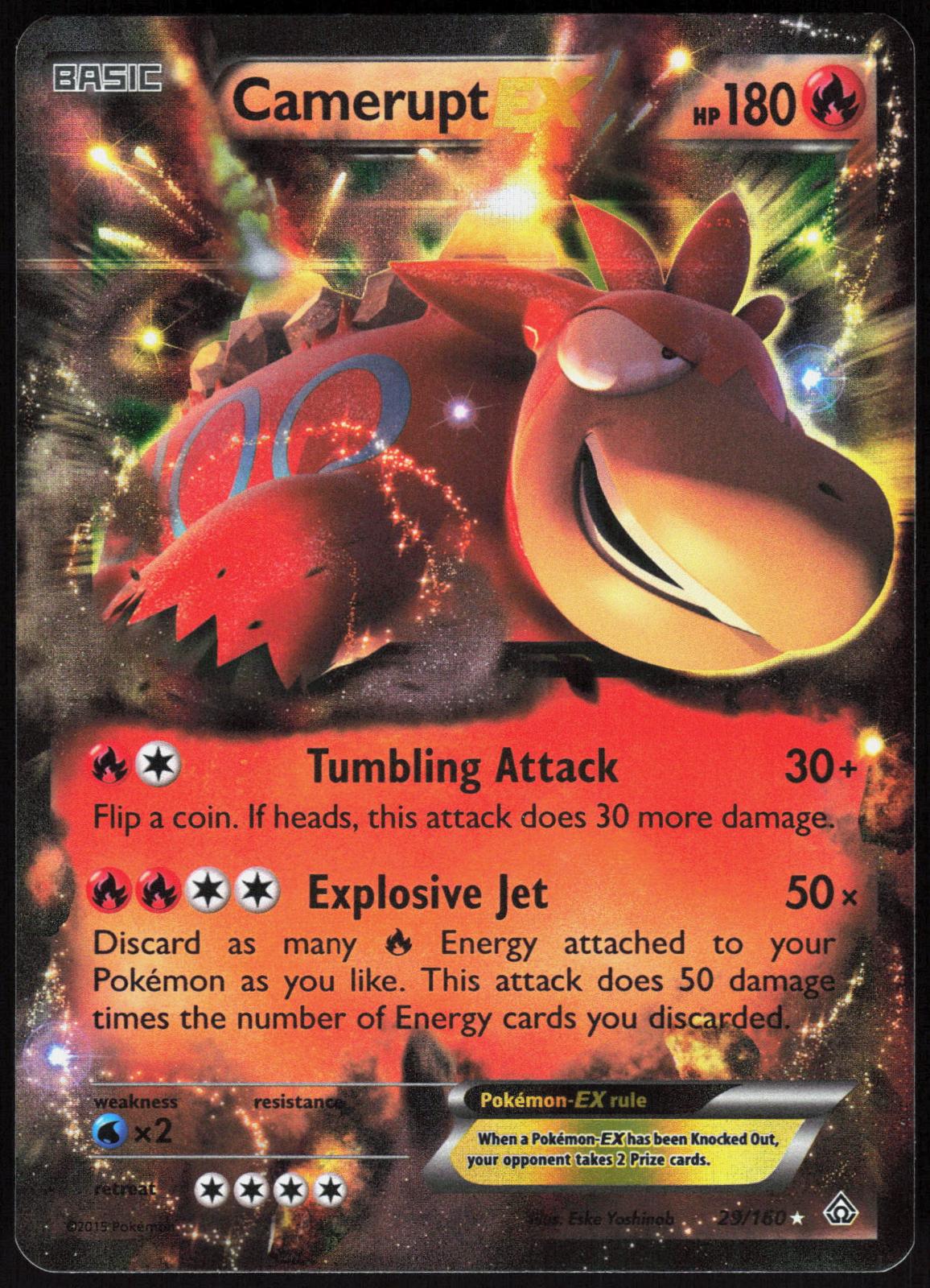 CAMERUPT EX 29/160 PRIMAL CLASH POKEMON ULTRA RARE HOLO NM