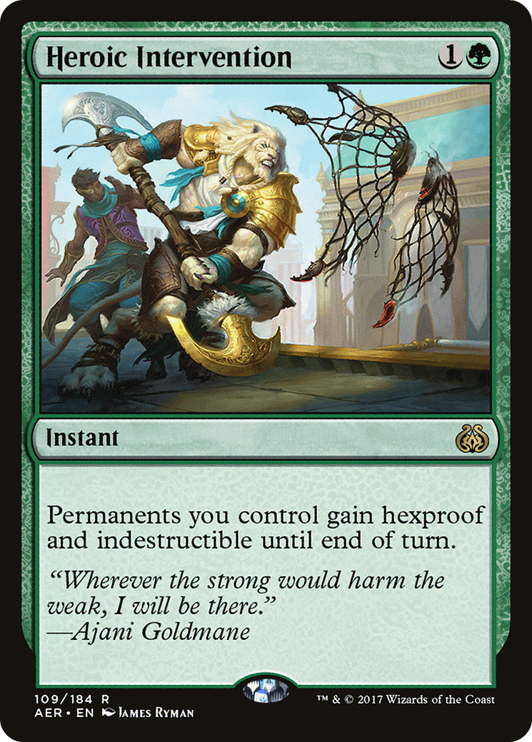 MAGIC: THE GATHERING  - Heroic Intervention (AER-109) - Aether Revolt Foil