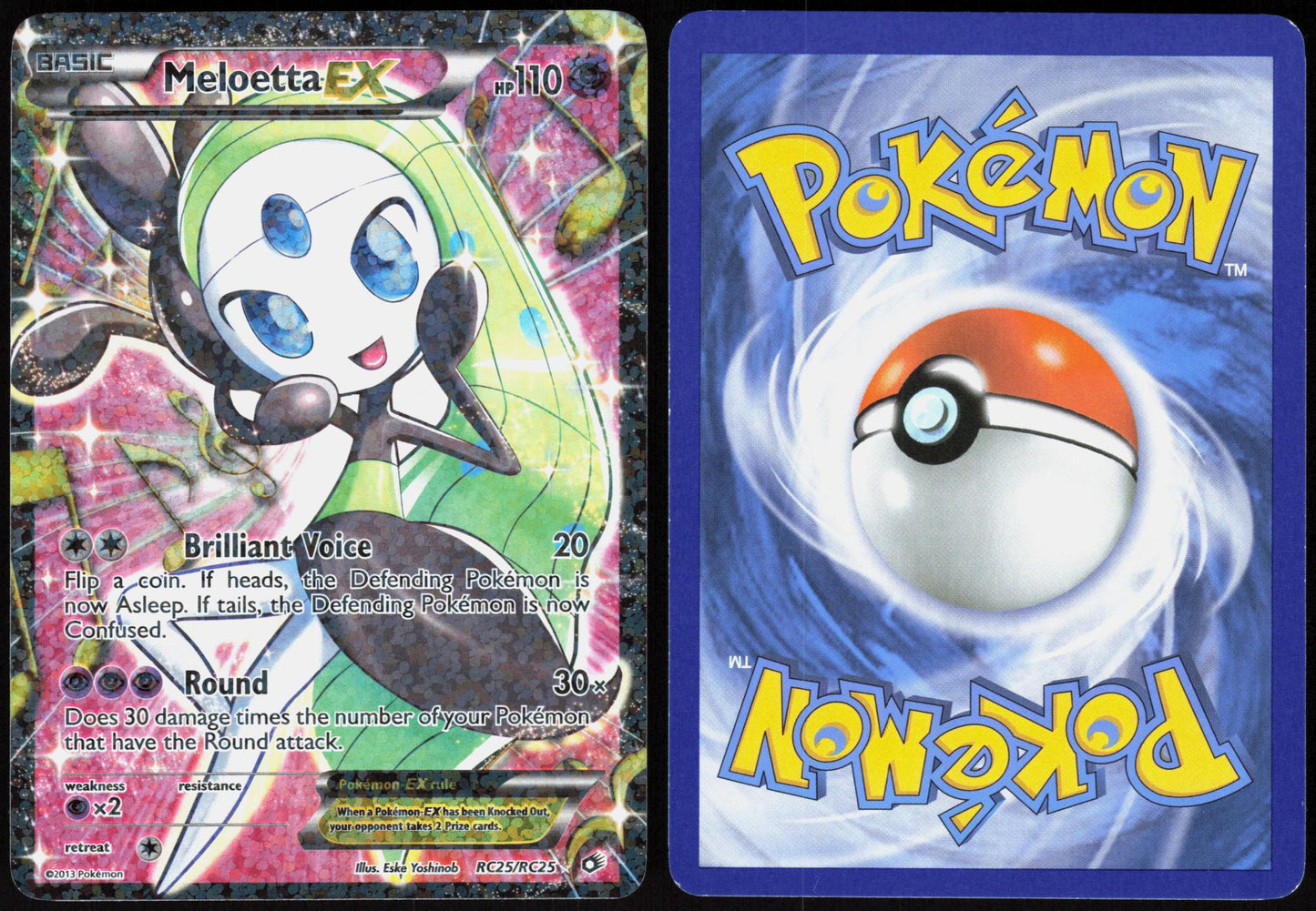 MELOETTA EX (FULL ART) RC25/RC25 LEGENDARY TREASURES POKEMON HOLO LP