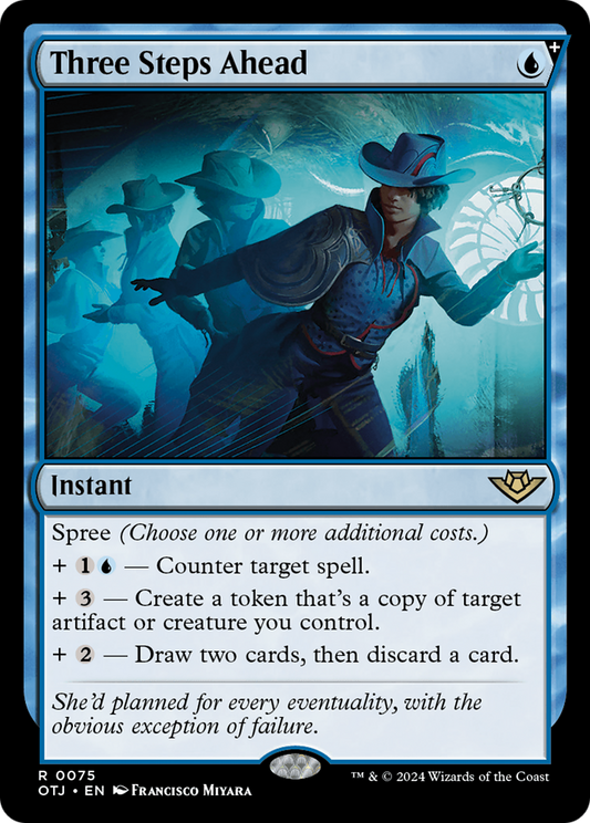 MAGIC: THE GATHERING  - Three Steps Ahead (OTJ-075) - Outlaws of Thunder Junction: (spree) Foil